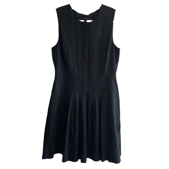 J. Crew Black Sleeveless Short Pleated A-Line Dress Women’s Size 6 Small - Picture 1 of 4